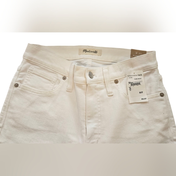 Women's Madewell White 9” High-Rise Skinny Jean Waist 27" New With Tags - Picture 3 of 5
